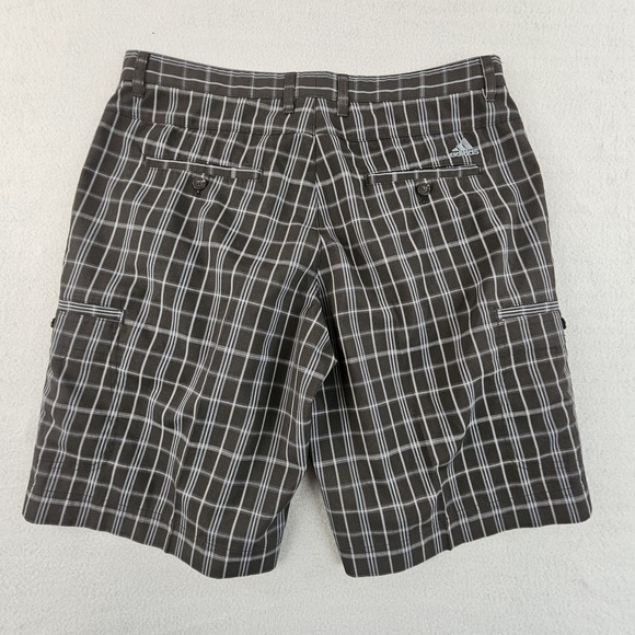 adidas cargo shorts men 34 black checkered - Picture 6 of 8